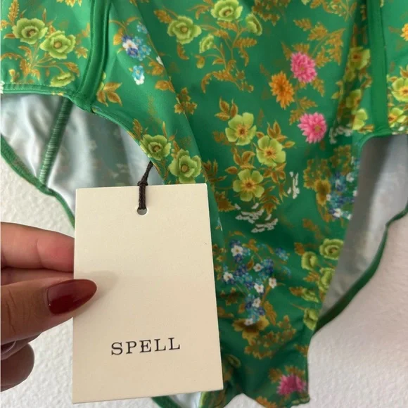 Spell Green Floral Bikini Bottoms - Picture 2 of 4